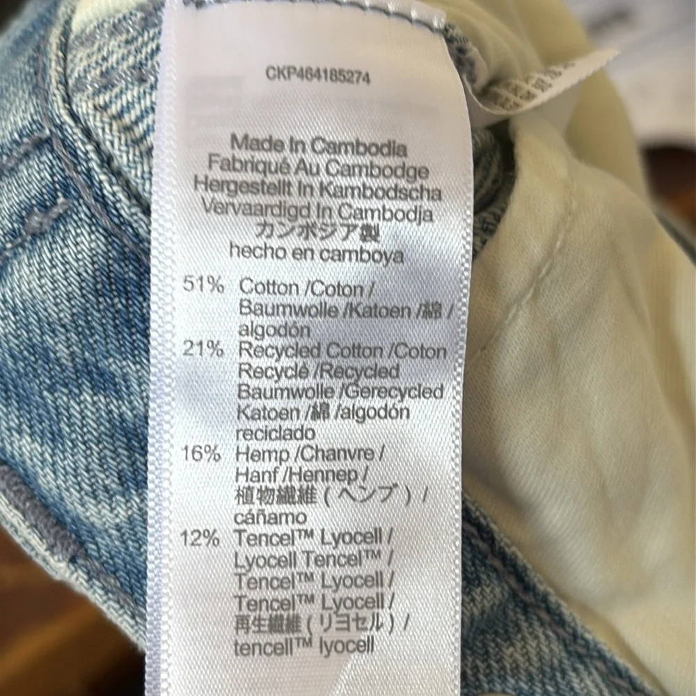 NWT Madewell Low-Slung Straight Cargo Light Wash Jeans Sz 30 - Picture 15 of 15